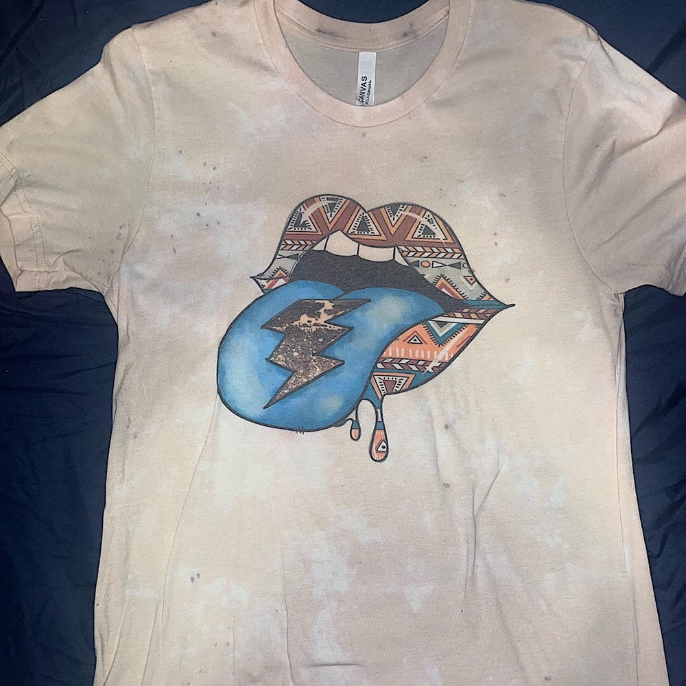 Bleached Rolling Stones tee
